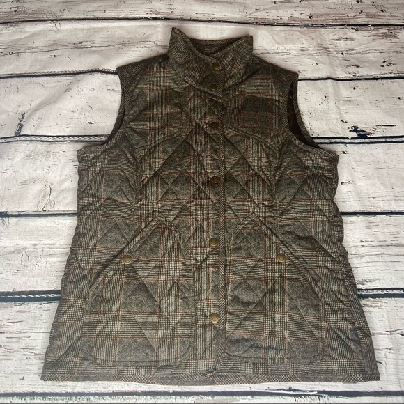 Eddie Bauer Plaid Quilted Vest Size TL - Picture 15 of 15